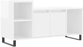 TV staliukas Televizoriaus spintelė, balta, 100x35x55cm, mediena, blizgi