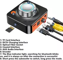 Baceyong bluetooth 5.1 imtuvas, 3d stereo tf kortelės rca 3.5mm / 0.14" aux female belaidis adapteris garsiakalbiui stiprintuvui skaitmeninis audio automobilio rinkinys