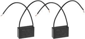 Sourcing map lubinio ventiliatoriaus kondensatorius Cbb61 2.5uf 250v ac 2 laidų metalizuoto polipropileno plėvelės kondensatorius 37 x 24 x 13 mm, skirtas elektrinio ventiliatoriaus siurblio variklio generatoriui, 2 vnt.