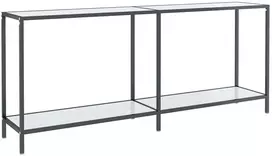 Konsolinis staliukas, baltas, 180x35x75,5cm, grūdintas stiklas