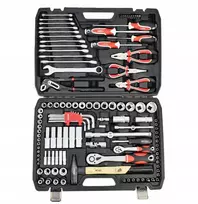 AW-Tools Awtools Raktų rinkinys 122 el. 1/2" / 1/4" Juodas Line Aw39122bl