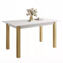 Išskleidžiamas stalas Arton Gold 140, baltas