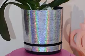 Dekoracinė vazonėlė su 3d holo efektu, Ø 12 cm, mėnulio spindesys