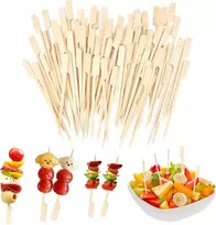 400 bambuko iešmelių rinkinys užkandžiams, 12 cm mediniai iešmeliai pagaminti iš bambuko, iešmeliai užkandžiams, mediniai kebabų iešmeliai, natūralaus bambuko medienos iešmeliai, skirti užkandžiams, kokteilių iešmeliai, burgerių iešmeliai