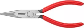Knipex 25 01 160 plokščianosės replės su pjovimo briauna (radijo replės) su plastiku dengtomis juodai atramentizuotomis rankenomis, 160 mm