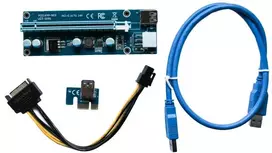 Riserio juosta Usb3.0 Pci-e Pci 1x-16x 6pin Sata 009s