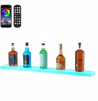 Nessor Vevor vyno lentyna 40x4,5x1,3" 1 pakopos sieninė/stalinė su led apšvietimu