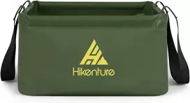 Hikenture C2 sulankstomas lauko dubuo 15 l/20 l, sulankstomas kibiras kempingui, sulankstomas kibiras pagamintas iš patvaraus brezentinio audinio, kaip prausimosi dubuo, skalbinių dubuo, žvejybos kibiras
