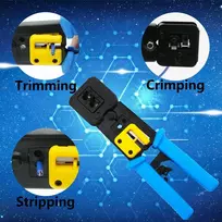 Zhuge Rj45 replės, tinklo įrankių rinkinys, Rj45 replės, skirtos Cat5 Cat5e Cat6 Rj45/rj12 standartinėms ir praeinančioms jungtims, tinklo kabelio testeris