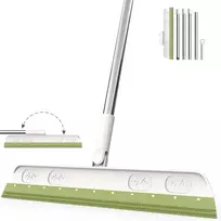 Squeegee Bottom, 120 cm vandens valytuvas grindims, dušo valytuvas, dušo valytuvas ilgu kotu, langų valytuvas su rankena, vandens valytuvas, dušo valytuvas (žalias)