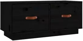 TV staliukas Televizoriaus spintelė, juoda, 80x34x35cm, pušies masyvas