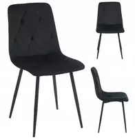 Minkštas veliūrinis krėslas Velvet juodas 807 svetainei, valgomajam, virtuvei