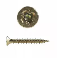 Olaf kūginis įsukamas sraigtas su kryžmine galvute, mažas galvos skersmuo, geltonas cinkas, 4x30 mm, 1000 vnt.