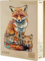 Medinė dėlionė suaugusiems Kaayee, 300 detalių, lapės forma, 46.6 x 30 cm
