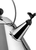 Alessi 9093 B virdulys, nerūdijantis plienas, su rankena ir paukščio formos švilpuku, poliamidas, juodas