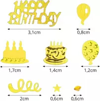 Konfeti "happy Birthday" stalo dekoravimui, 500 vnt.