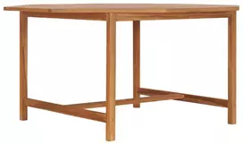 Sodo stalas, 150x150x75cm, tikmedžio medienos masyvas