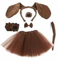 Cosplay kostiumas šuns ausys uodega petnešos vaikams išleistuvėms