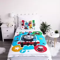 Patalynės komplektas Jfabrics Thomas the Tank 100% medvilnės kūdikio lovelės antklodės užvalkalų komplektas mėlynas x 135cm pagalvės užvalkalas 40 60