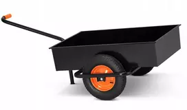 Grandininis pjūklas Plieninis transportavimo sodo vežimėlis abiko, keliamoji galia 390 kg, talpa 180 l