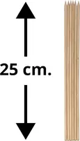 Don Palillo 100 vnt. bambukiniai iešmeliai 250x3mm Bbq desertų rankdarbiams (1)