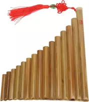 Pan fleita su 15 švilpukų, bambukinė G rakto panfleita, tradicinis kinų instrumentas pradedantiesiems (dešinė ranka)
