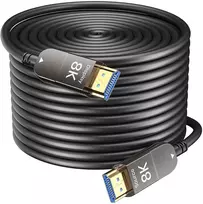 Siwket 8k Hdmi šviesolaidinis kabelis 20m, optinis Hdmi 2.1 kabelis 48gbps itin didelis greitis 8k @ 60hz 4k @ 120hz dinaminis Hdr Earc Dolby Hdcp 2.2 ir 2.3, skirtas Hdtv/projektoriui/namų Kinui/tv priedėliui/žaidimų konsolei