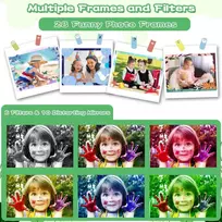 Vaikiška kamera, vaikų diena, atgal į mokyklą, gimtadienio dovanos berniukams 3 4 5 6 8 7 9 10 11 12 metų, 32gb 1080p hd skaitmeninė kamera, berniukų kamera, dinozauras vaikiškas žaislas