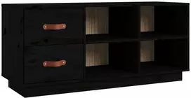 Suoliukas batams, juodas, 100x34x45cm, pušies medienos masyvas