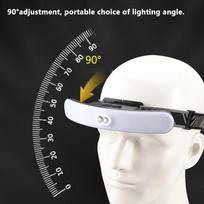 Led Lash Light Headlamp Usb Rechargeable Eyelash Extension Grafting Lamp Eye Protection Light Shadowless Eyebrow Lip Tattoo white
