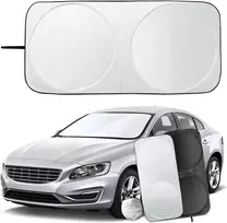 Automobilinis saulės skydelis priekiniam stiklui, apsauga nuo saulės, sulankstomas, universalus, skirtas automobiliams, apsauga nuo uv spindulių, įvairių dydžių automobiliams (150 x 70 cm)