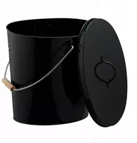 Relaxdays pelenų kibiras su dangčiu, 12 l