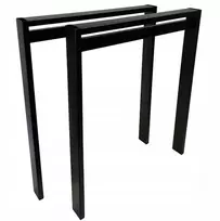 Drewik metalinės stalo kojos, juodos A 60x72 cm, 6x2 cm profilis, loft stiliaus, 2 vnt.