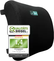 Jx Office® nugaros pagalvėlė - ergonomiška atminties putų juosmens pagalvėlė / juosmens atrama sveikai sėdėjimo laikysenai | automobiliui, biurui ir namams | apsaugo nuo nugaros skausmo | kelioninis prietaisas