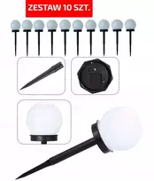 Komplektas 10x sodo saulės Led lempų, žibintų, saulės energija