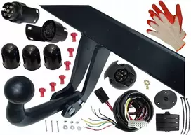 Su davikliais nuimamas priekabos kablys su 7 kontaktų moduliu Bmw X3 E83 Lci 2004-2010
