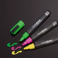 Sigel Gl182 kreidinis markerių rinkinys 50, kaltinis galiukas 1-5 mm, 3 vnt., rožinė/žalia/geltona