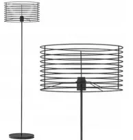 Stovintis Loft stiliaus grindų šviestuvas svetainei, juodas vielinis Led E27 Blues