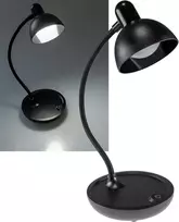 Chilitec Stalinė lempa 3 x Aa baterijos 25 cm lanksčiu kakleliu, pritemdoma Led skaitymo lemputė šiltai balta 3000 K juoda