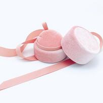 Rožinis aksominis kaklaraištis juostelė aksominė papuošalų dėžutė karoliai žiedas papuošalų dėžutė pink