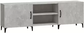 TV staliukas Televizoriaus spintelė, betono pilka, 150x30x50cm, mediena