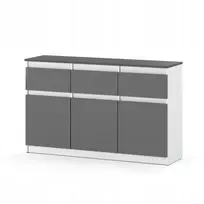 Komoda Lux spintelė Antracitas 120cm su stalčiais Talpi Rtv į miegamąjį