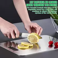 Titano pjaustymo lentelė: 2 vienetų įvairių dydžių pjaustymo lentelė, nerūdijantis plienas, dvipusė titano pjaustymo lentelė, titano pjaustymo lenta, titano pjaustymo lentelė mėsai, vaisiams