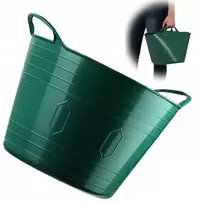 Kadax Skalbinių dubuo plastikinis apvalus lankstus baseinas 15l žalias
