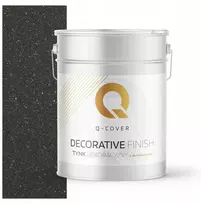 Q-cover dekoratyvinis smulkiagrūdis grafito spalvos tinkas su permatoma žėrute D924 15kg