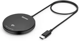 Hama magnetinis belaidis qi įkroviklis 15 w (qi2 sertifikuotas įkroviklis, qi įkrovimo padėklas greitas belaidis įkroviklis, magsafe suderinamas indukcinis kaip mobiliojo telefono įkrovimo stotelė iphone 15/14/13/12/airpods ir kt.)