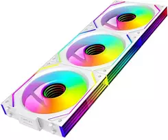 Tzmrit Interstellar-v2 Infinity Mirror Argb Pwm ventiliatorius 120 mm baltas, Rgb ventiliatorius 120 mm, trijų vienetų pakuotė