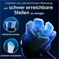 Oral-b Io Ultimate Cleaning elektrinių dantų šepetėlių galvutės, 8 vnt., skirtos nepriekaištingam dantų valymui, originalus dantų šepetėlio priedas Oral-b dantų šepetėliams, pašto dėžutės pakuotė, juodos spalvos