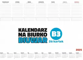 Planavimo kalendoriai 2025 ant stalo B3 su logotipu - 20 vnt.