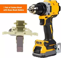 Ecsing 1 poros anglies šepetėlių su žalvariniais laikikliais 610126-00, suderinami su Dewalt Dc411 Dcg412 Dcs380 Dc390 Dcs391 Type 1